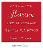 Take Note Designs - Address Labels (Simple Swags On Red - Holiday)