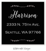 Take Note Designs - Address Labels (Simple Swags On Black - Holiday)