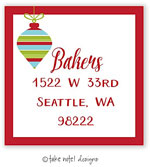 Take Note Designs - Address Labels (Be Merry Ornament Red - Holiday)