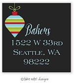 Take Note Designs - Address Labels (Be Merry Ornament Black - Holiday)