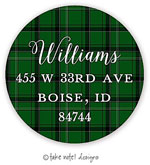 Take Note Designs - Address Labels (Green Plaid - Holiday)