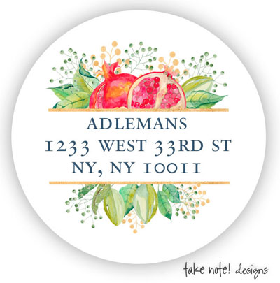 Take Note Designs - Address Labels (Watercolor Split Border)