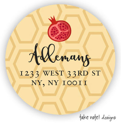 Take Note Designs - Address Labels (Honeycomb Pomegranate) Take Note Designs - Address Labels (Honeycomb Pomegranate)