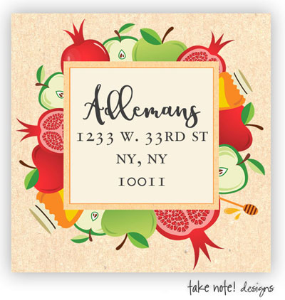 Take Note Designs - Address Labels (Bountiful Square Border)