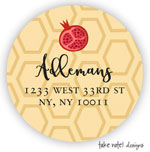 Take Note Designs - Address Labels (Honeycomb Pomegranate)