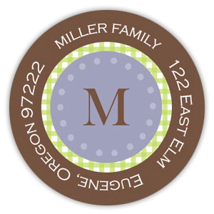 Take Note Designs - Address Labels (Blue Monogram Center)