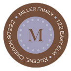 Take Note Designs - Address Labels (Blue Center Monogram)