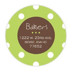 Take Note Designs - Address Labels (Green Polka Brown Center)