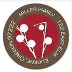 Take Note Designs - Address Labels (Red Berries on Brown)