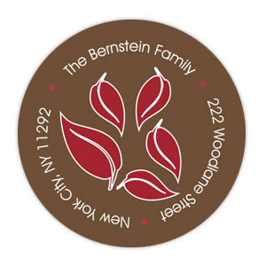 Take Note Designs - Address Labels (Red Falling Leaves - Jewish New Year)