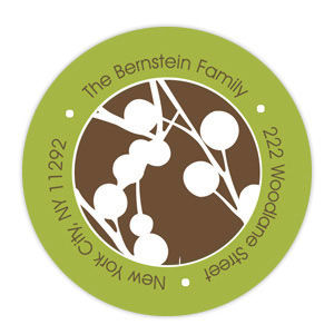 Take Note Designs - Address Labels (White Vines on Brown - Jewish New Year) Take Note Designs - Address Labels (White Vines on Brown - Jewish New Year)