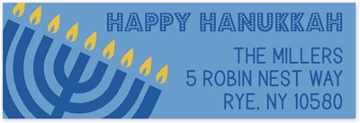 Address Labels by Three Bees - Hanukkah Blues