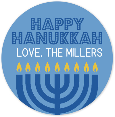 Gift Stickers by Three Bees - Hanukkah Blues
