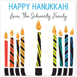 Gift Stickers by Three Bees - Colorful Menorah