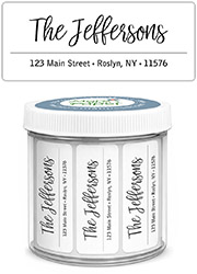 Casual Elegance Address Labels in a Jar by Three Bees