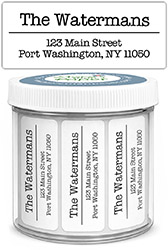 Old School Address Labels in a Jar by Three Bees (1" x 2 1/2")
