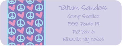 Address Labels by iDesign - Hearts & Peace (Camp)