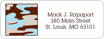 Address Labels by iDesign - Puddles - Brown & Blue (Everyday)