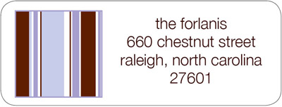 Address Labels by iDesign - Stripes - Brown & Blue (Everyday)