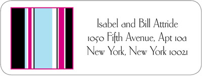 Address Labels by iDesign - Stripes - Black & Blue (Everyday)