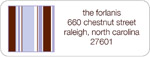 Address Labels by iDesign - Stripes - Brown & Blue (Everyday)