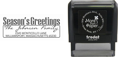 Tree Season's Greetings Custom Self-Inking Stamps by More Than Paper (4915)