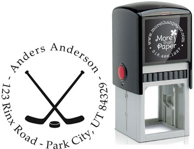 Hockey Custom Self-Inking Stamps by More Than Paper (4924) Hockey Custom Self-Inking Stamps by More Than Paper (4924)