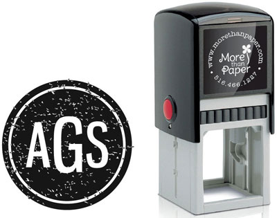 Distressed Monogram Custom Self-Inking Stamps by More Than Paper (4924) Distressed Monogram Custom Self-Inking Stamps by More Than Paper (4924)