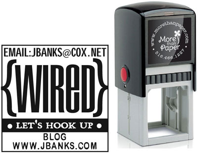 Wired Custom Self-Inking Stamps by More Than Paper (4924)