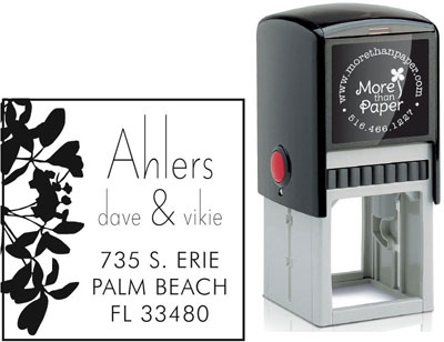 Floral Silhouette Custom Self-Inking Stamps by More Than Paper (4924) Floral Silhouette Custom Self-Inking Stamps by More Than Paper (4924)