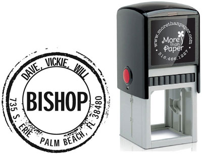 Distressed Name Custom Self-Inking Stamps by More Than Paper (4924) Distressed Name Custom Self-Inking Stamps by More Than Paper (4924)