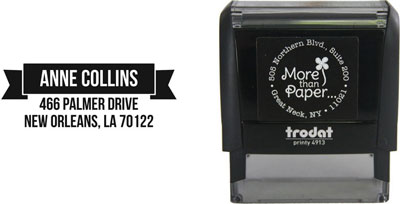 Banner Name Custom Self-Inking Stamps by More Than Paper (4915) Banner Name Custom Self-Inking Stamps by More Than Paper (4915)