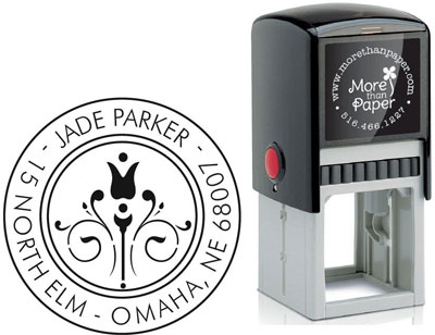 Rose Custom Self-Inking Stamps by More Than Paper (4924)