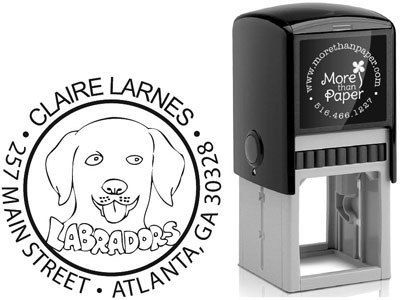 Labrador Custom Self-Inking Stamps by More Than Paper (4924)