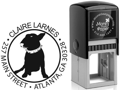 Pug Silhouette Custom Self-Inking Stamps by More Than Paper (4924)