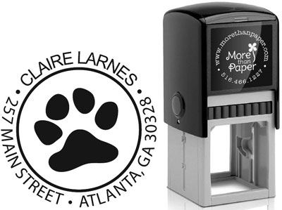 Paw Print  Custom Self-Inking Stamps by More Than Paper (4924)