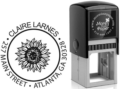 Sunflower Custom Self-Inking Stamps by More Than Paper (4924)