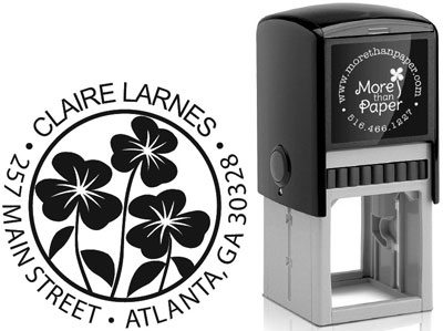 Flowers Custom Self-Inking Stamps by More Than Paper (4924)