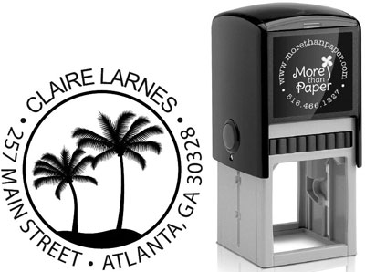 Palm Trees Custom Self-Inking Stamps by More Than Paper (4924)