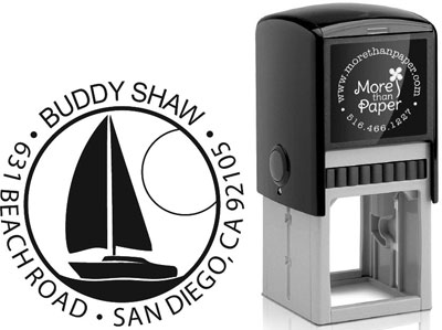 Sailboat Custom Self-Inking Stamps by More Than Paper (4924) Sailboat Custom Self-Inking Stamps by More Than Paper (4924)