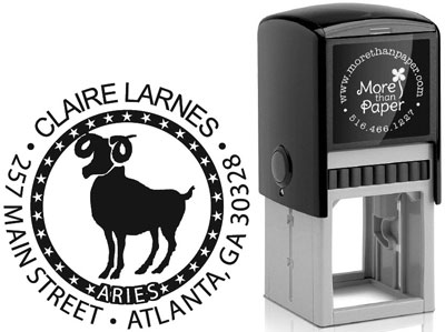 Aries Custom Self-Inking Stamps by More Than Paper (4924)