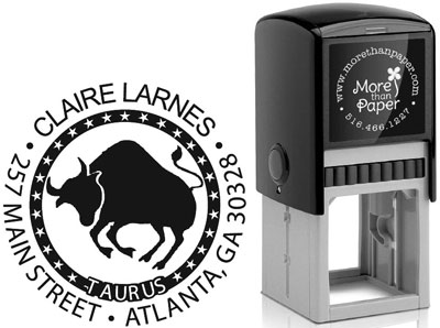 Taurus Custom Self-Inking Stamps by More Than Paper (4924)