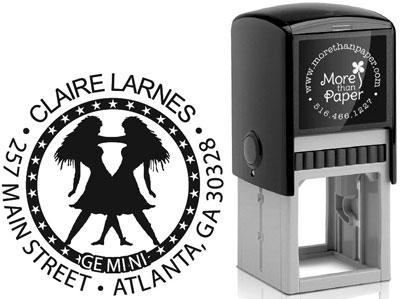 Gemini Custom Self-Inking Stamps by More Than Paper (4924)