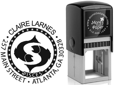 Pisces Custom Self-Inking Stamps by More Than Paper (4924)
