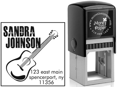 Guitar Custom Self-Inking Stamps by More Than Paper (4924)
