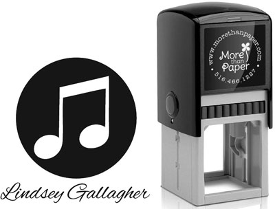 Music Custom Self-Inking Stamps by More Than Paper (4924)