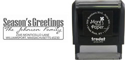 Tree Season's Greetings Custom Self-Inking Stamps by More Than Paper (4915)