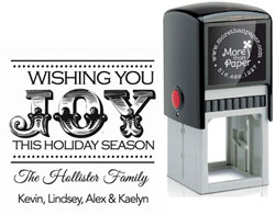 Wishing You Joy Custom Self-Inking Stamps by More Than Paper (4924)