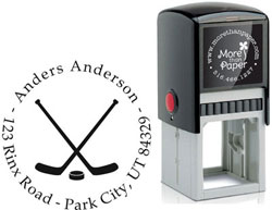 Hockey Custom Self-Inking Stamps by More Than Paper (4924)