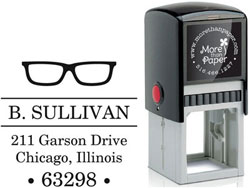 Glasses Custom Self-Inking Stamps by More Than Paper (4924)